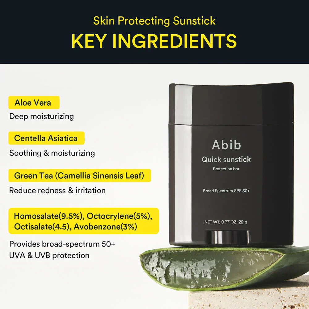 Abib Quick Sunstick Protection Bar – SPF50+ PA++++ UV Defense Stick
